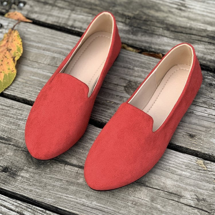 Damen spitz zulaufende Velours‑Loafer mit gepolsterter Innensohle Mune Fashion