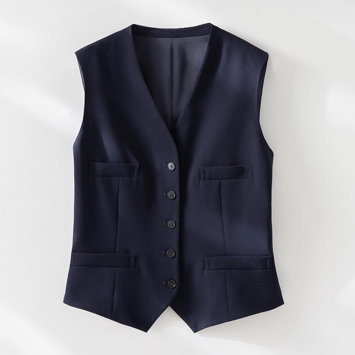 Women's Wide High-Waisted Suit Trousers with Pleats and Elastic Back Mune Fashion