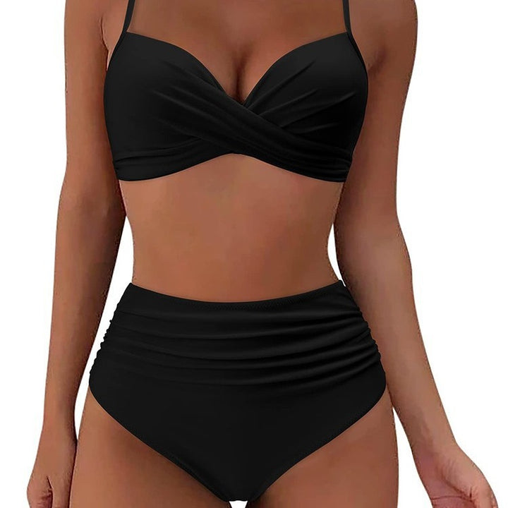 Women's High-Waisted Bikini Set with Wrap Design Mune Fashion
