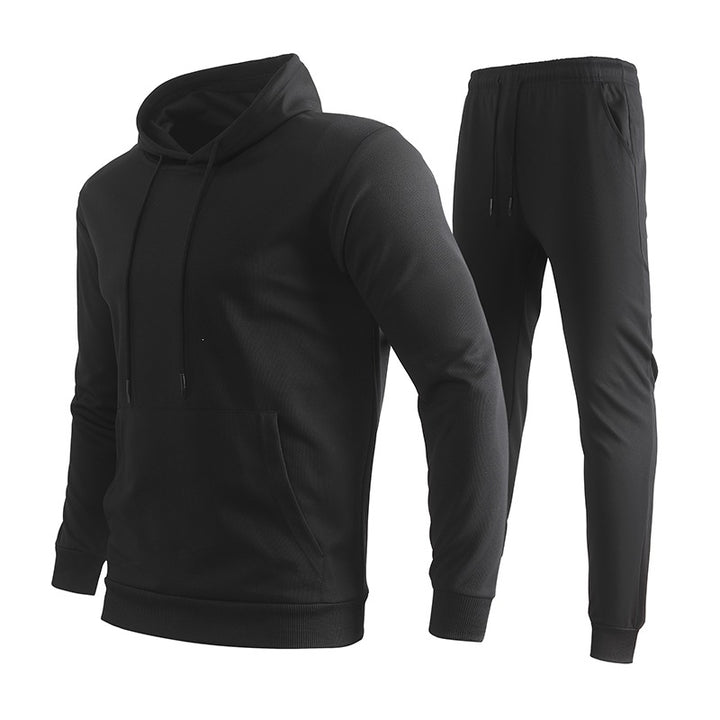 Men's Two-Piece Training Set with Hoodie & Tapered Jogging Pants made of Breathable Functional Fleece Mune Fashion