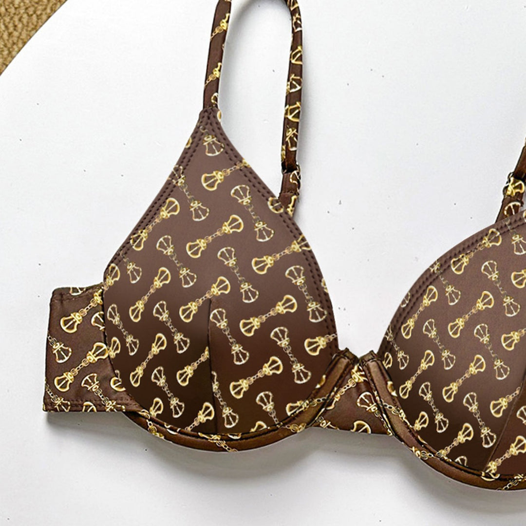 Ladies Push-Up Bikini with intricate pattern Mune Fashion