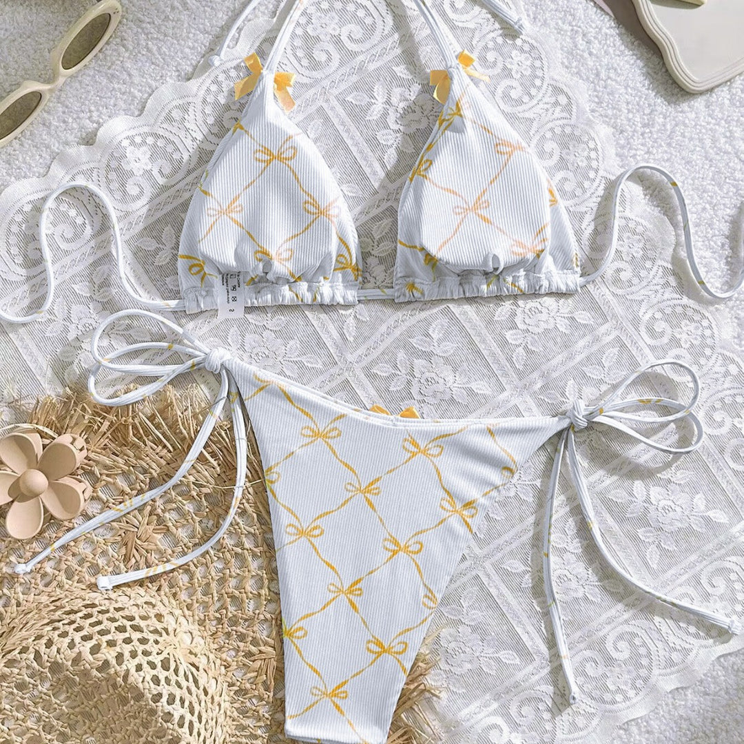 Women's Triangle Bikini with Delicate Bow Details Mune Fashion