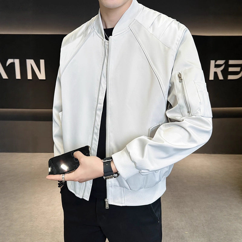 Men's Fashion Bomber Jacket with Practical Pockets Mune Fashion