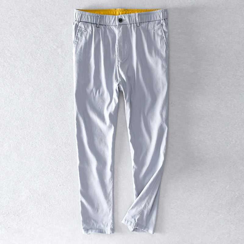 Men's cotton chinos with elastic waistband and tapered fit Mune Fashion
