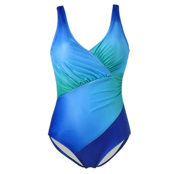 Women's Elegant One-Piece Swimsuit with Wrap Look Mune Fashion