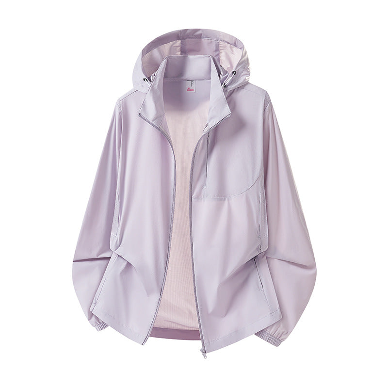 Women's Lightweight Windbreaker with Hood Mune Fashion