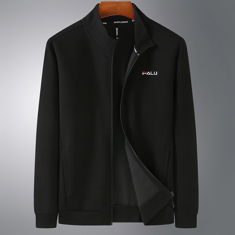 Men's sporty windproof training jacket with stand-up collar and concealed zipper Mune Fashion