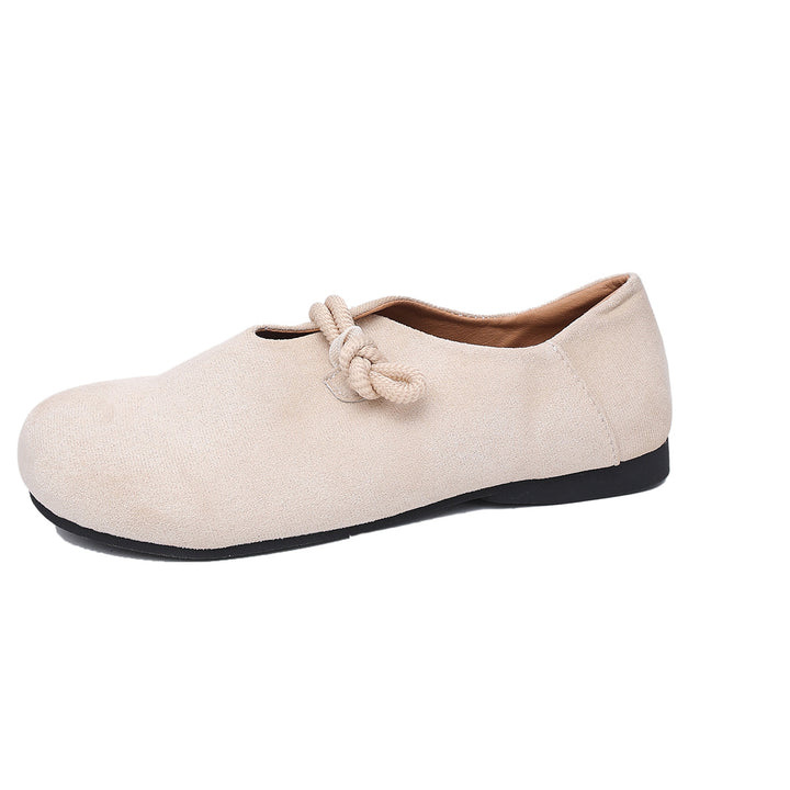 Ladies  comfortable slipper made of velour look with decorative knot strap and softly padded insole Mune Fashion