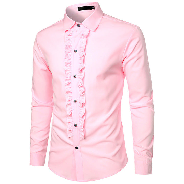 Men's Ruffle Shirt Mune Fashion