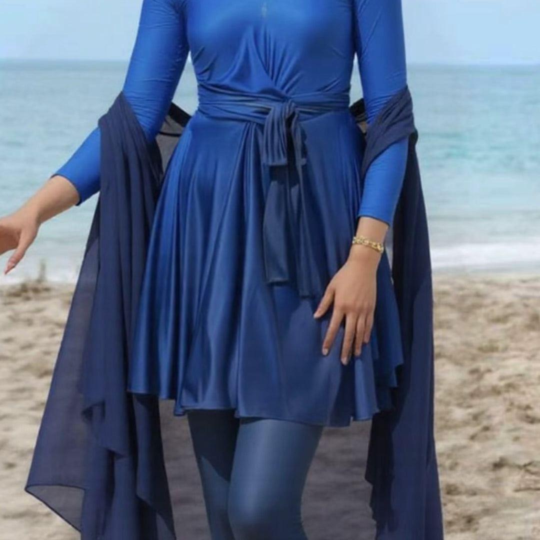 Women's stylish swimsuit with wrap skirt Mune Fashion
