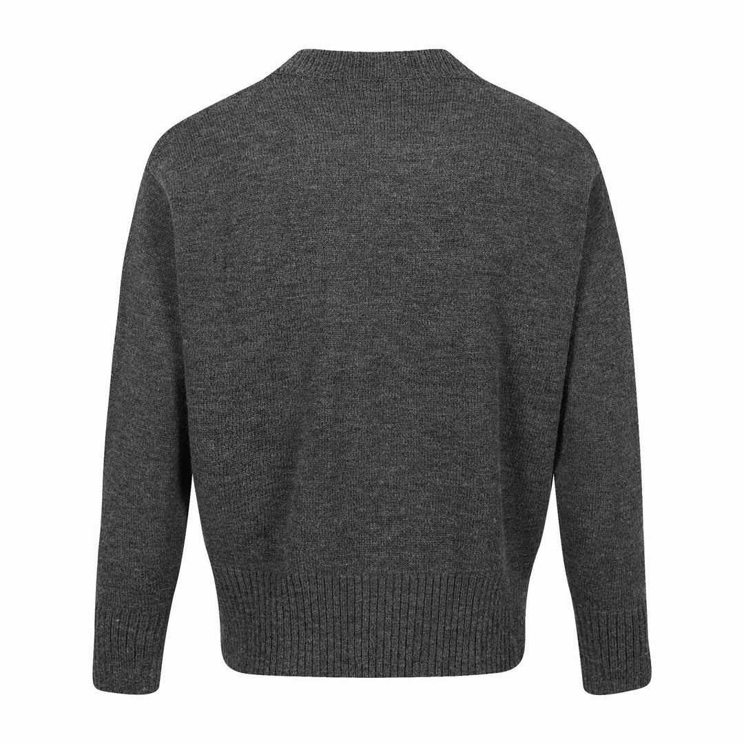 Men's double-breasted knitted cardigan with cable pattern and stand-up collar Mune Fashion