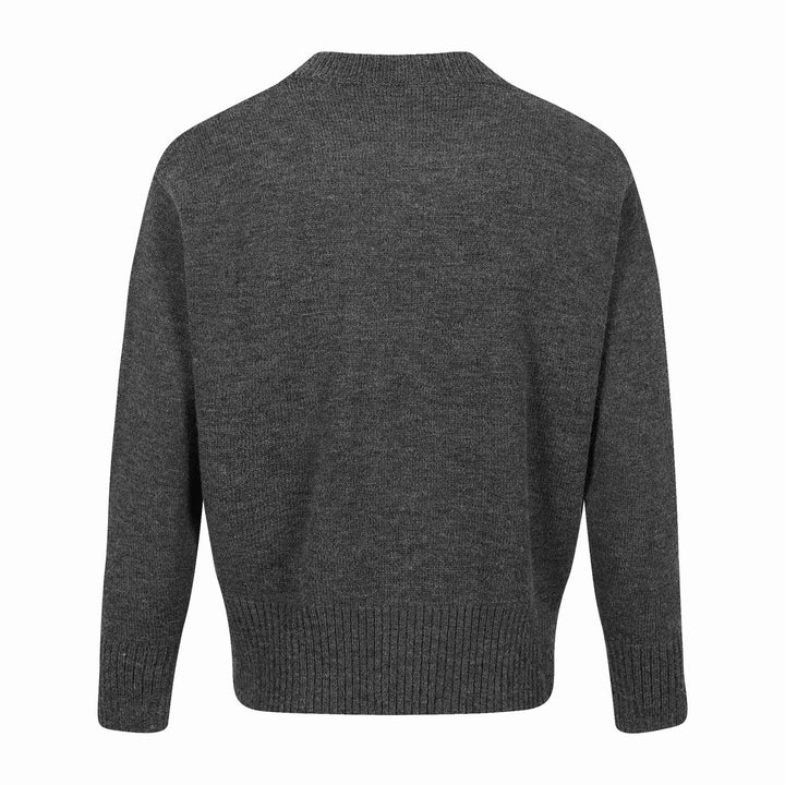 Men's double-breasted knitted cardigan with cable pattern and stand-up collar Mune Fashion