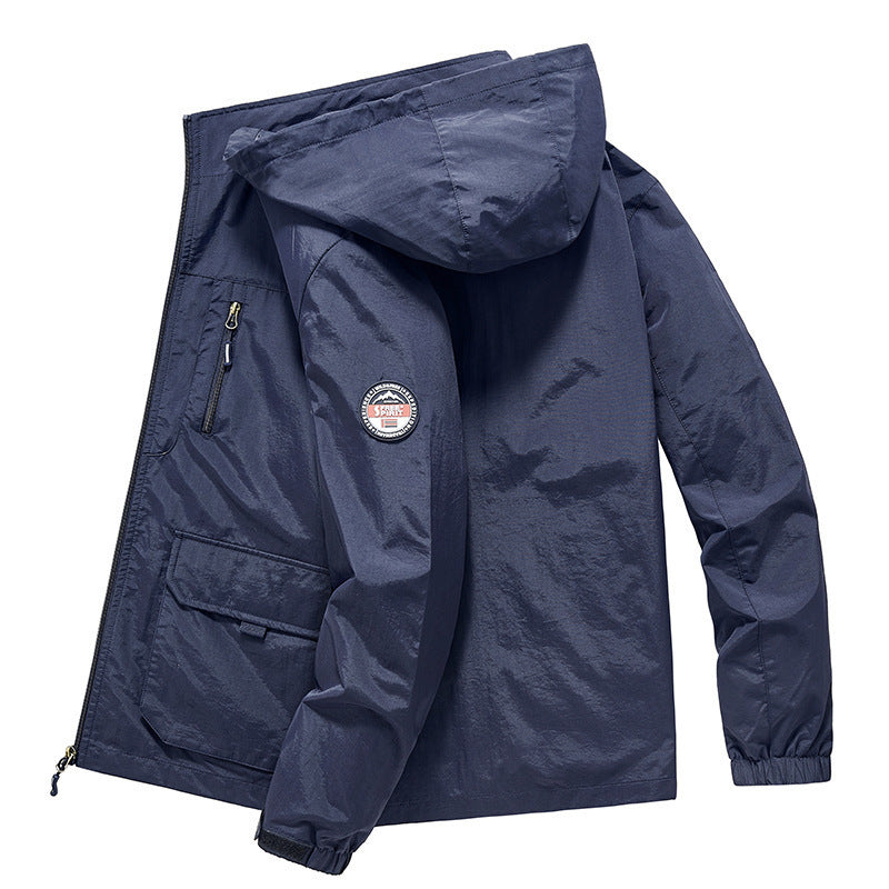 Men's Ultra-Light Hooded Field Jacket with Mesh Lining and Multiple Pockets Mune Fashion