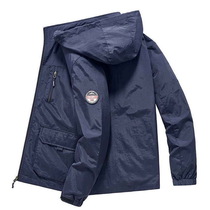 Men's Ultra-Light Hooded Field Jacket with Mesh Lining and Multiple Pockets Mune Fashion