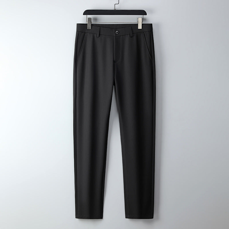Men's slim-fit suit trousers made of stretch twill with straight leg Mune Fashion