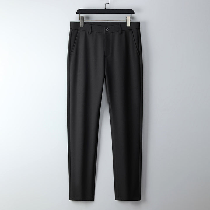 Men's slim-fit suit trousers made of stretch twill with straight leg Mune Fashion