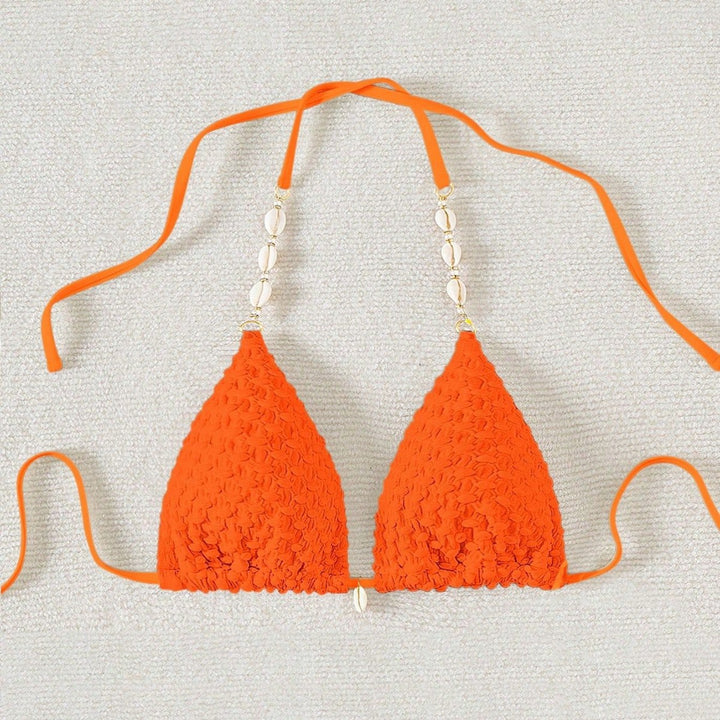 Women's Triangle Bikini with Shell Details Mune Fashion