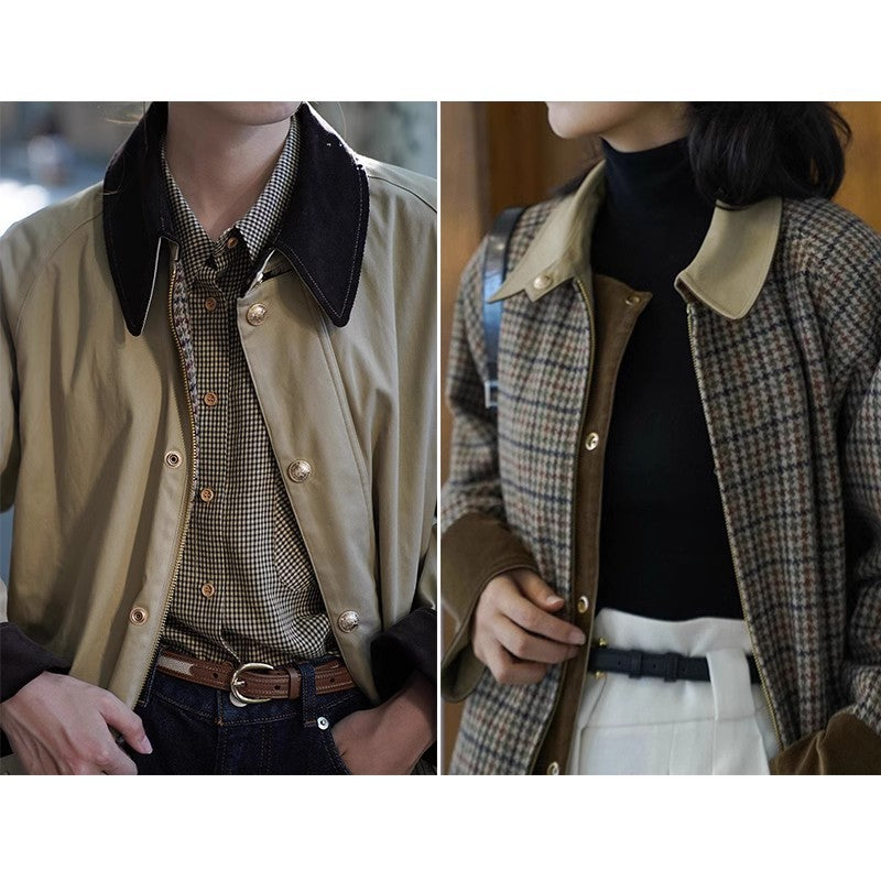 Women Stylish Transitional Jacket with Practical Collar and Large Pockets Mune Fashion