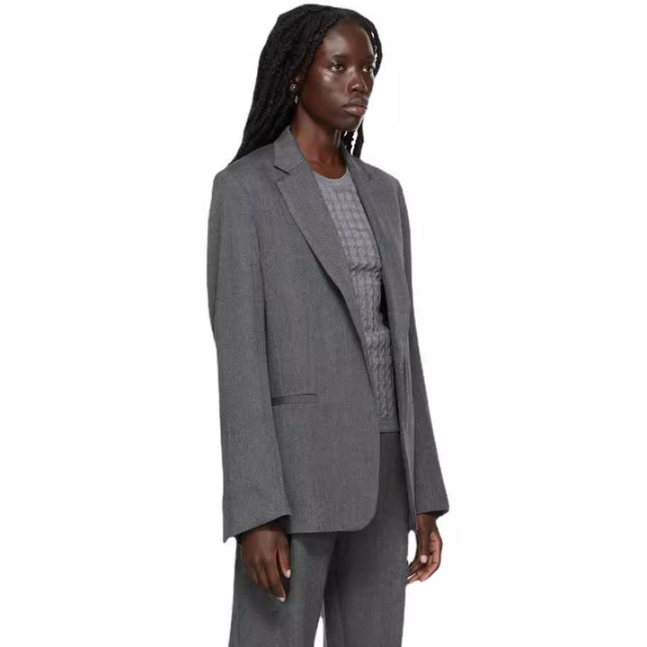 Women's Two-Piece Oversized Blazer Set with Wide Pleated Pants Mune Fashion