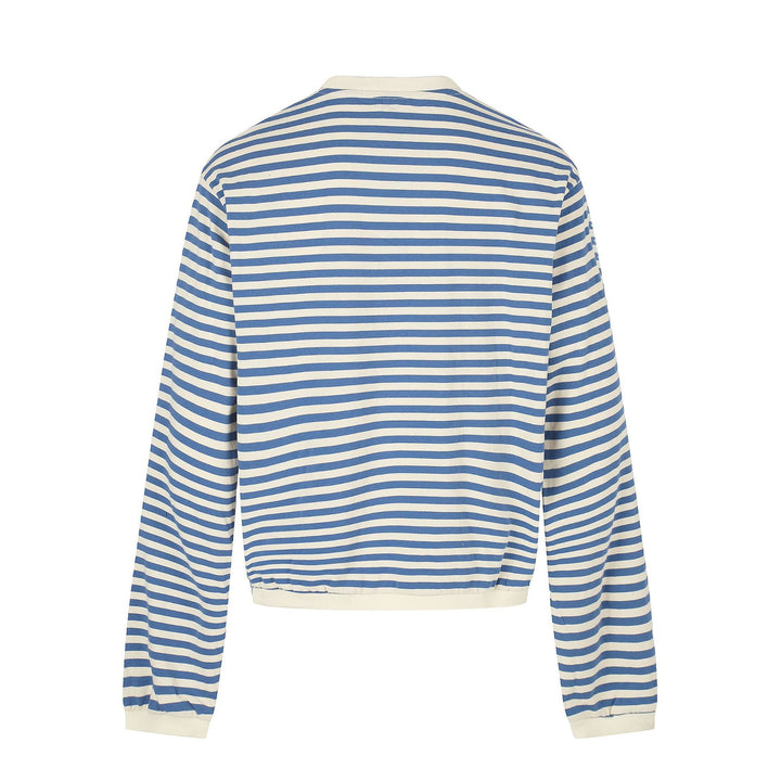 Women's maritime striped sweatshirt with decorative cords Mune Fashion