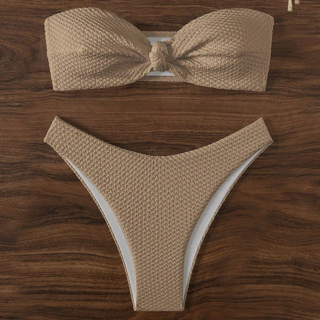 Women's bandeau bikini with textured material Mune Fashion