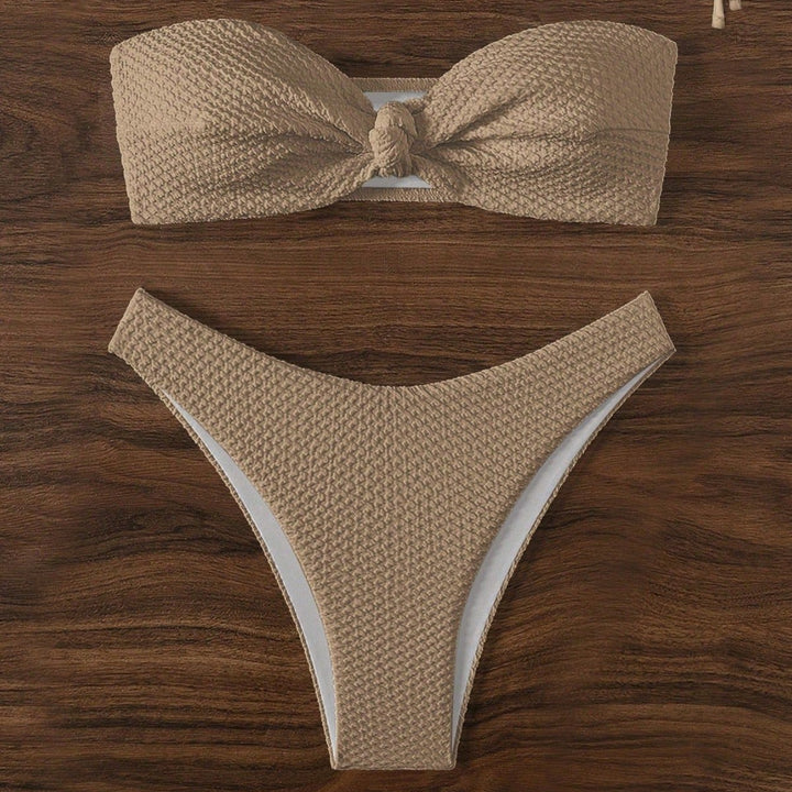 Women's bandeau bikini with textured material Mune Fashion