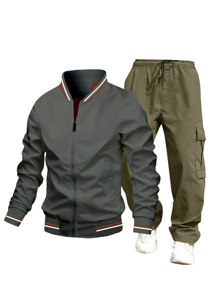 Men's sporty jacket and cargo pants set Mune Fashion