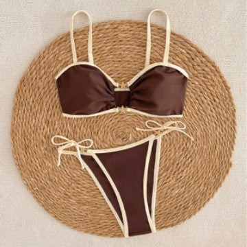 Women's Triangle Bikini with decorative key detail Mune Fashion