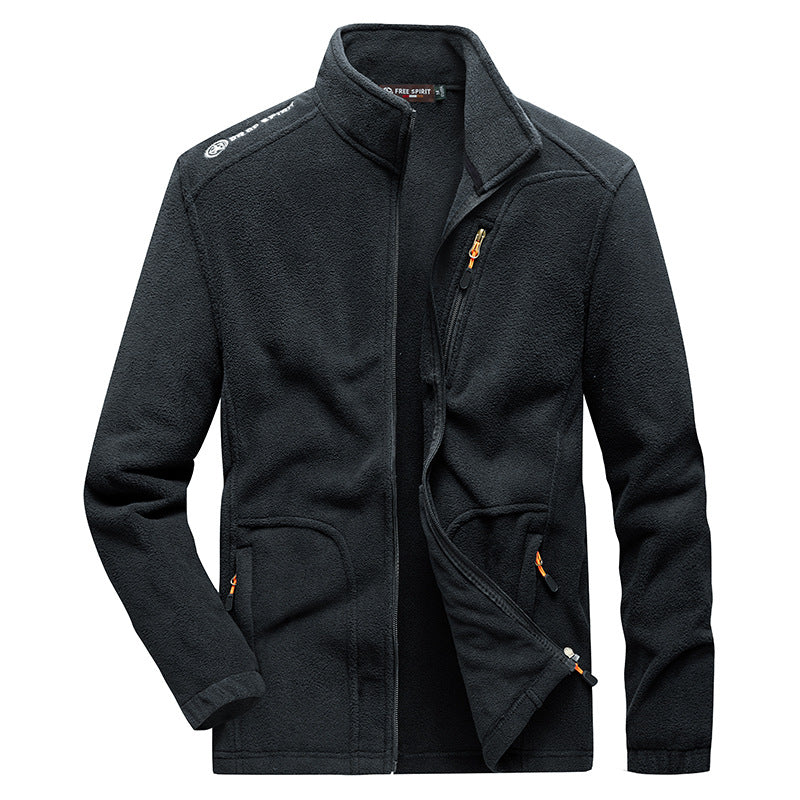 Men's fleece jacket with practical pockets Mune Fashion