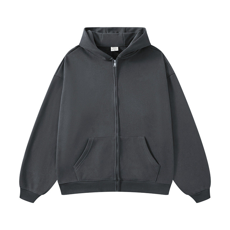 Unisex hooded sweatshirt jacket with full-length zipper, oversized fit and kangaroo pockets Mune Fashion