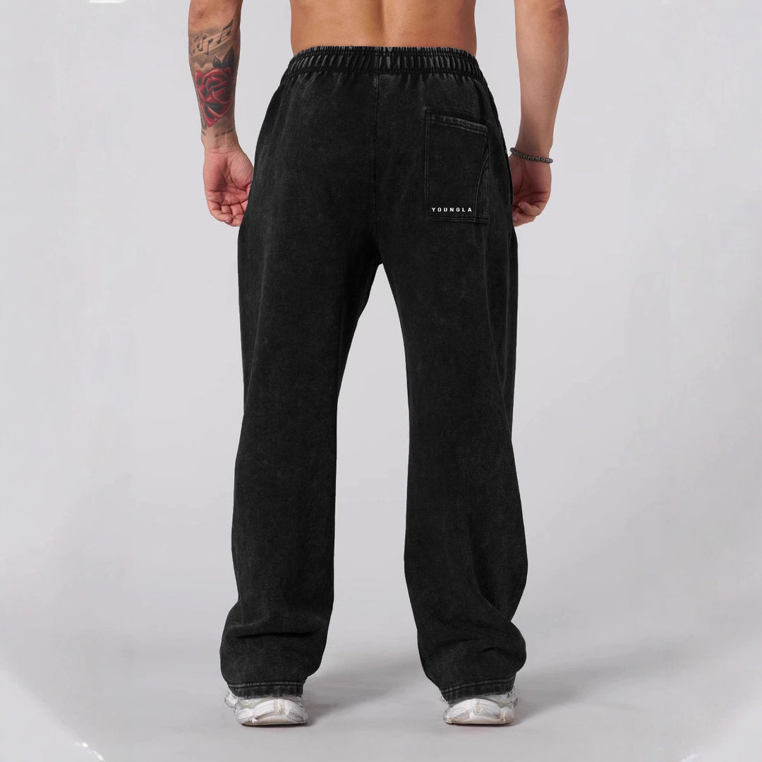 Men's soft washed joggers with a loose fit and elastic waistband Mune Fashion