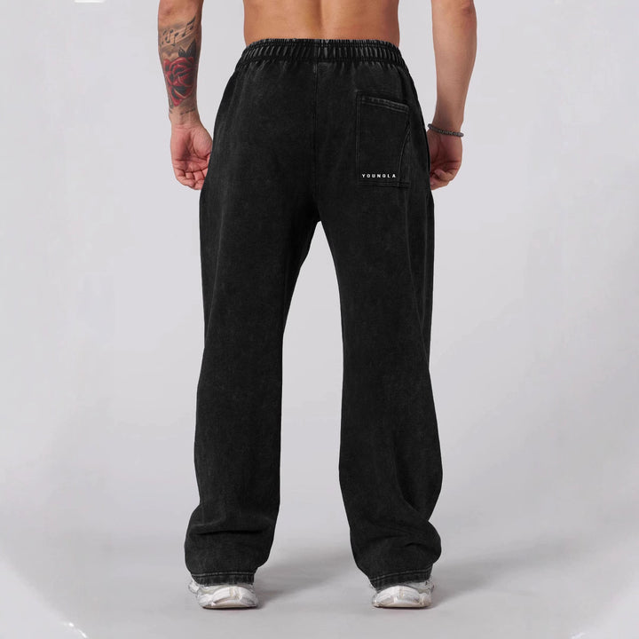 Men's soft washed joggers with a loose fit and elastic waistband Mune Fashion