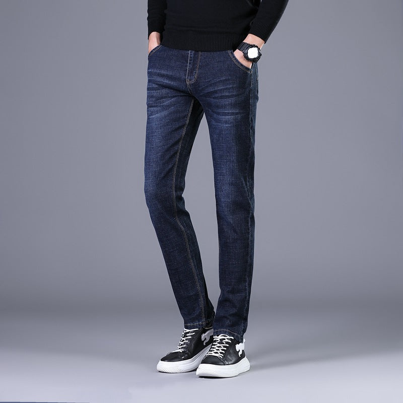 Women Elastic Slim-Straight Jeans with High Comfort Waistband Mune Fashion