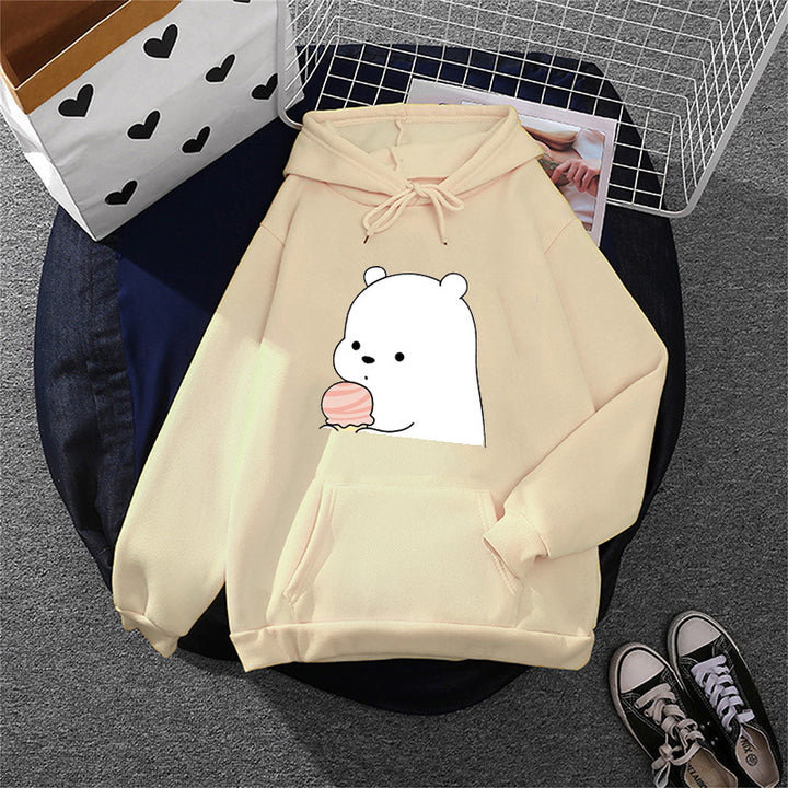 Women's oversized hoodie in street style with soft fleece lining, kangaroo pocket, and colorful cartoon cat planet print Mune Fashion