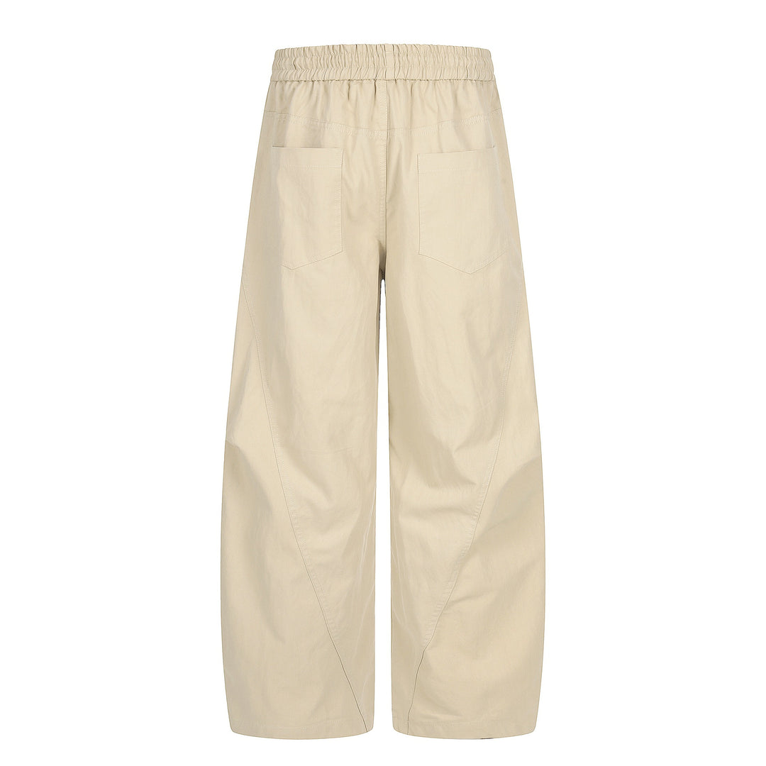 Women's Wide Culotte Pants with Elastic Drawstring Waist and Large Side Pockets Mune Fashion