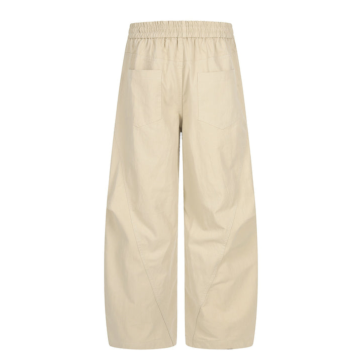 Women's Wide Culotte Pants with Elastic Drawstring Waist and Large Side Pockets Mune Fashion