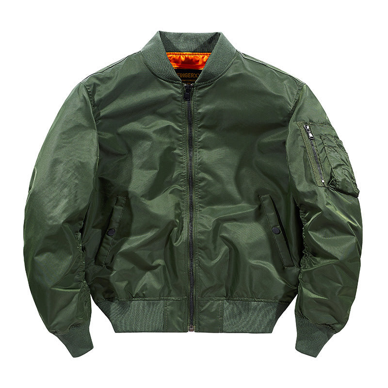 Men's flight bomber jacket made of technical nylon with ribbed cuffs and arm pocket Mune Fashion