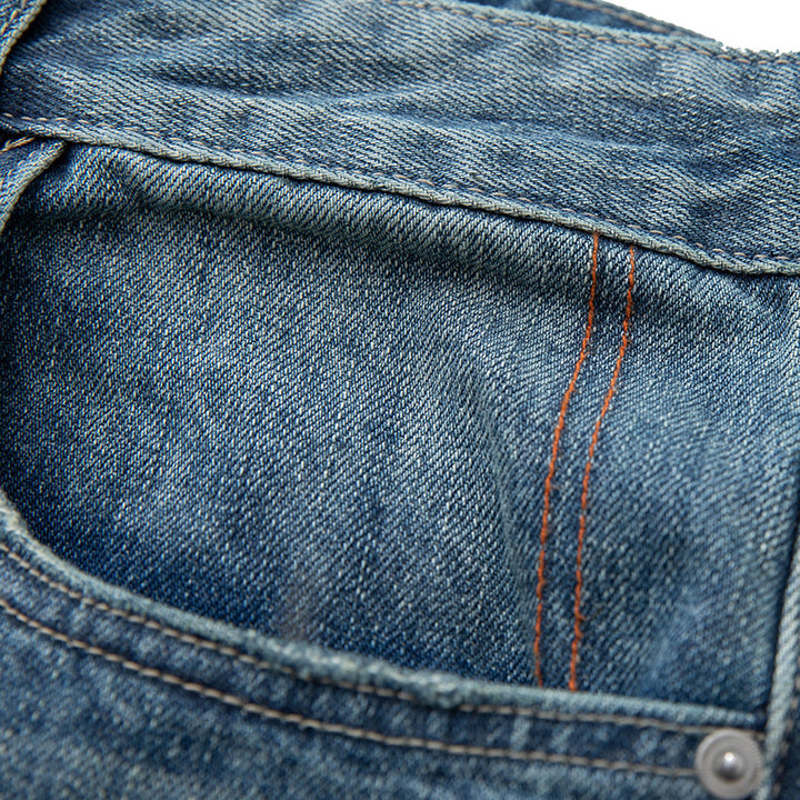 Women's Wide High-Waist Relaxed Denim Jeans with Used Look Mune Fashion
