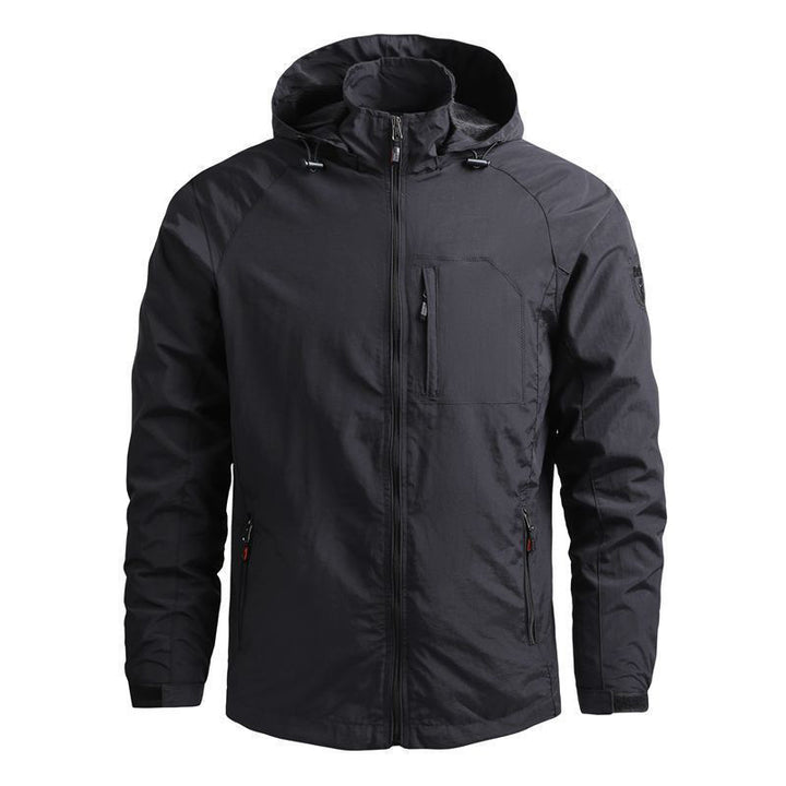 Men's Lightweight Outdoor Jacket with High Collar and Practical Pockets Mune Fashion