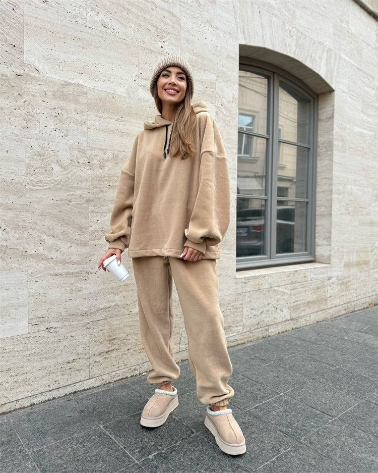 Women's Comfortable Fleece Hoodie and Jogging Pants Set Mune Fashion