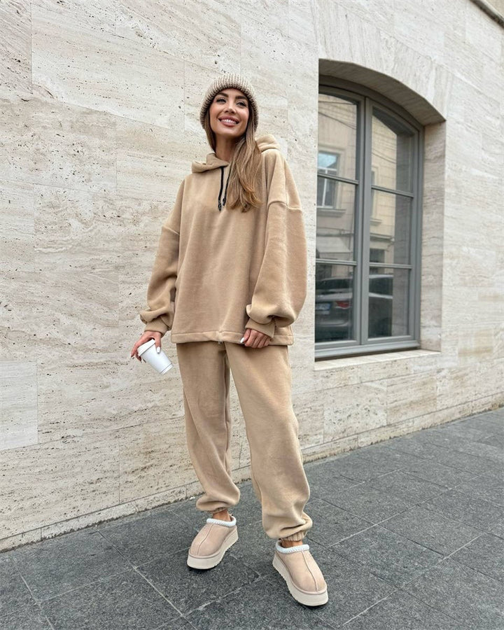 Women's Comfortable Fleece Hoodie and Jogging Pants Set Mune Fashion