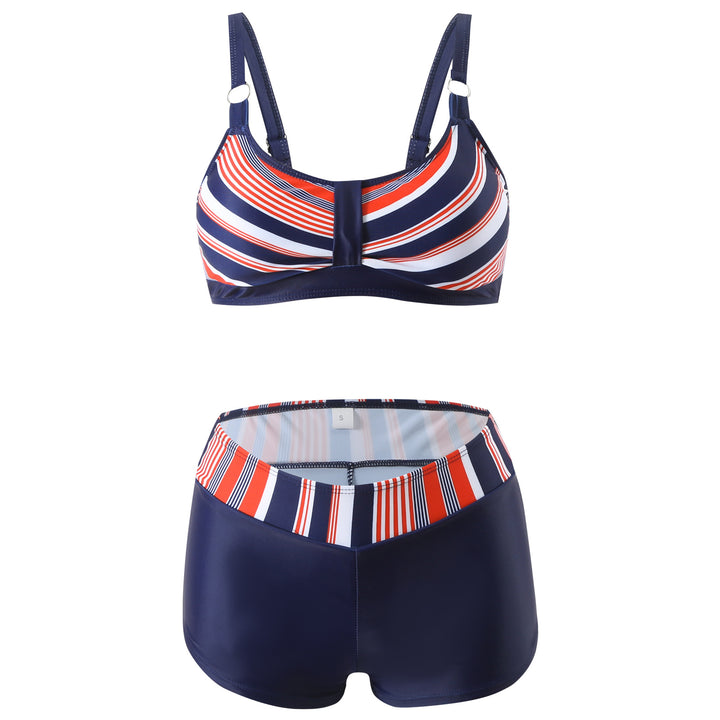 Ladies' sporty bikini set with supportive bustier top and shaping swim shorts Mune Fashion
