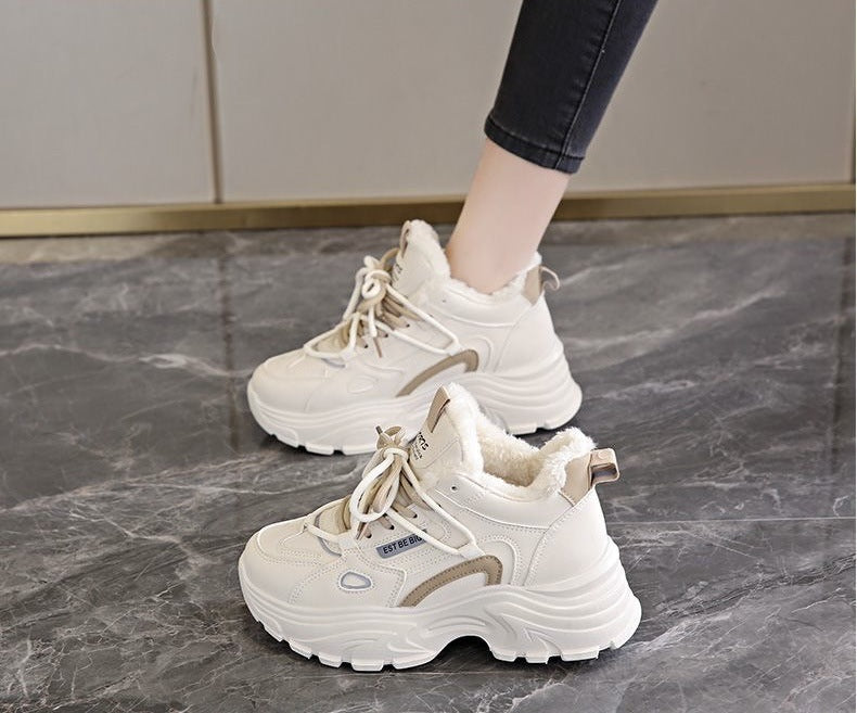 Women's Winter Sneakers with Warm Lining and Non-Slip Sole Mune Fashion