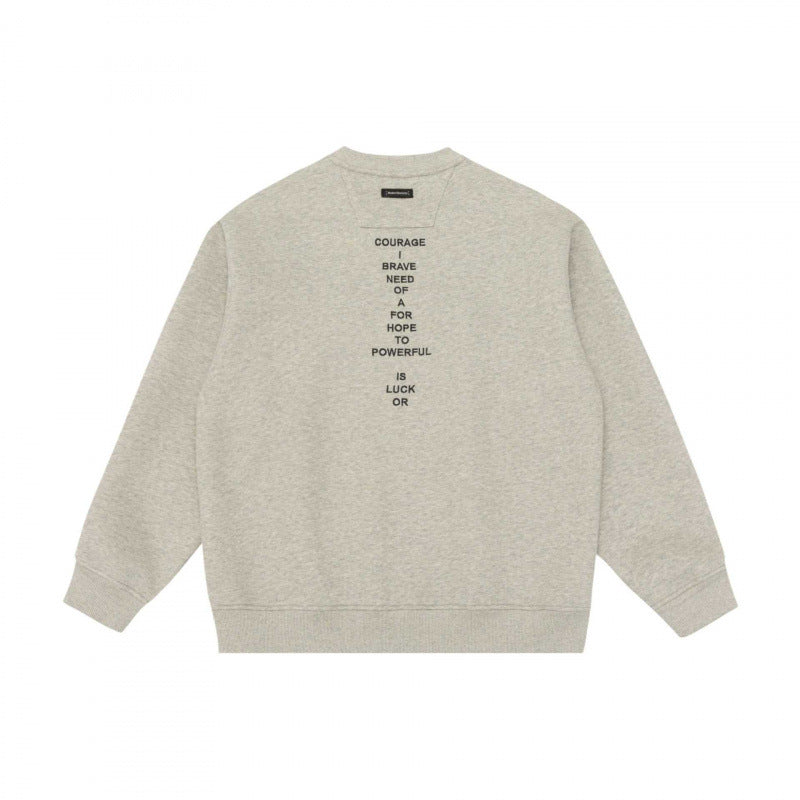 Unisex Oversized Sweatshirt with minimalist chest embroidery and ribbed hem Mune Fashion