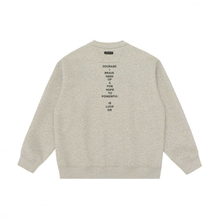 Unisex Oversized Sweatshirt with minimalist chest embroidery and ribbed hem Mune Fashion