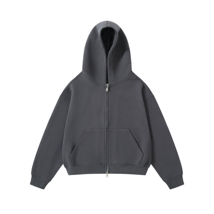 Unisex Oversize Hoodie with full zip and kangaroo pockets made of cotton fleece Mune Fashion