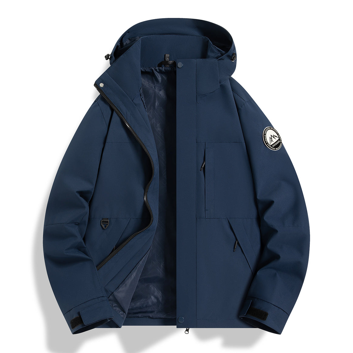 Women's Waterproof Technical Hooded Jacket with Welded Seams and Adjustable Cuffs Mune Fashion