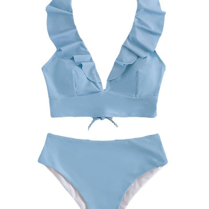 Women's bikini with elegant ruffle design and high-cut bottoms Mune Fashion