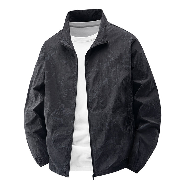 Men's Lightweight Transitional Jacket with High Collar Mune Fashion 1787797311