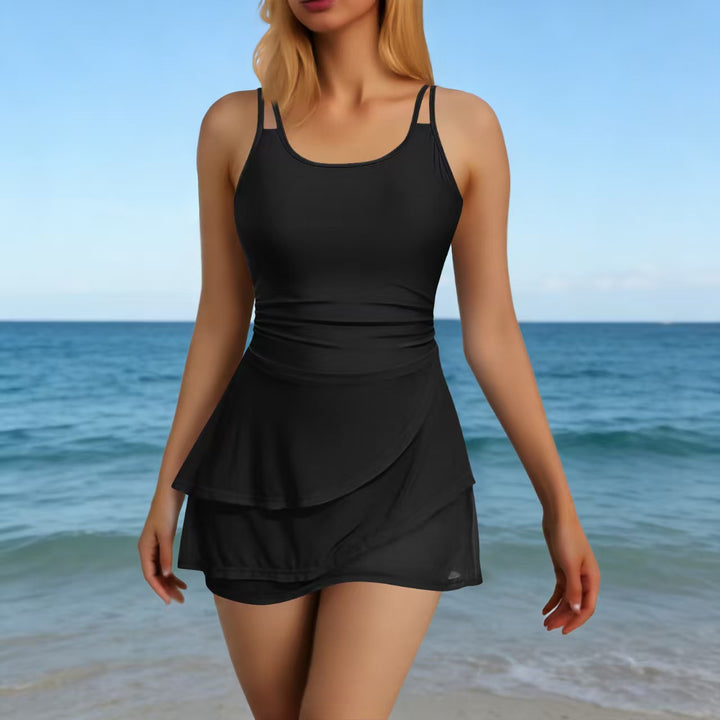 Ladies beach dress with voluminous wrap detail Mune Fashion